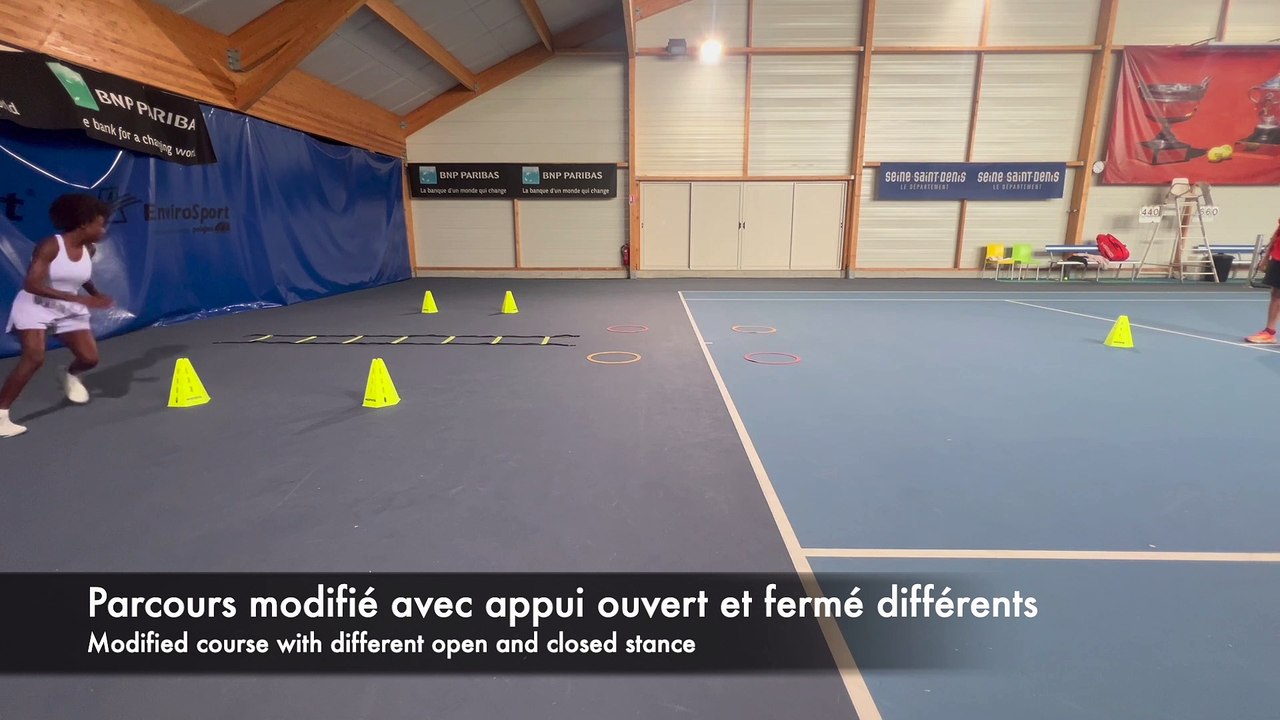 Parcours coordination, appuis et adresse au tennis