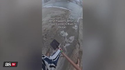 Surfers shock the world by connecting river to ocean with paddle in viral 28M-view video