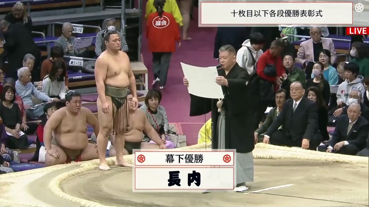Divisions' Yusho Award ceremony - Kyushu 2024, Day 15