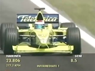F1 – Marc Gené (Minardi Ford V10) lap in qualifying – Spain 2000