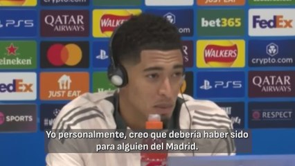 Bellingham explica en 20″ lo que ha pasado con el Balón de Oro: no se puede ser más señor