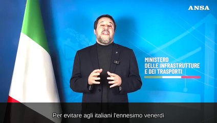 Salvini: "Venerdi' lo sciopero sara' ridotto a quattro ore"