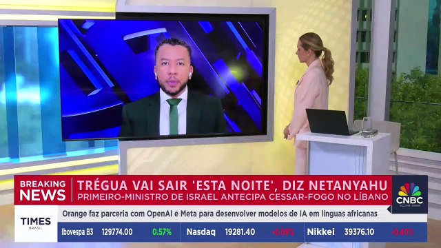 BREAKING NEWS: Netanyahu anuncia que trégua de Israel no Líbano será firmada nas próximas horas