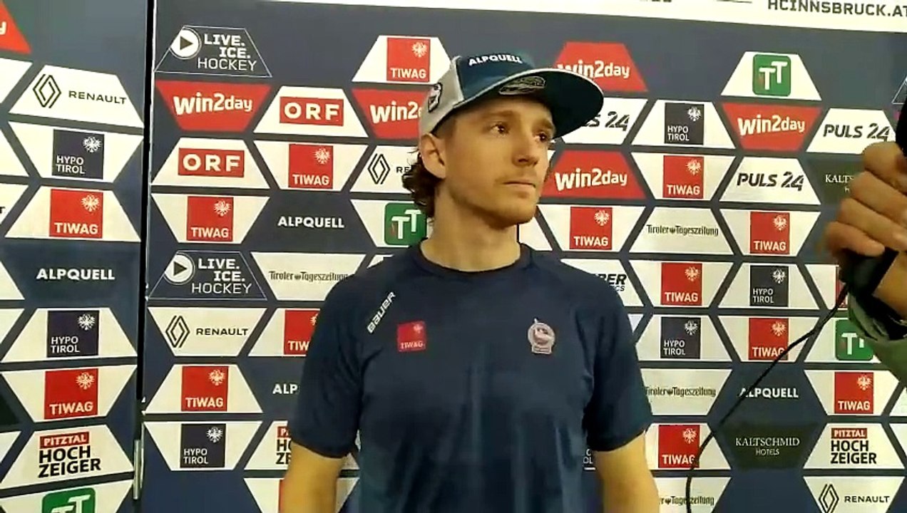 Patrick Grasso (HCI) vor dem Spiel gegen den KAC