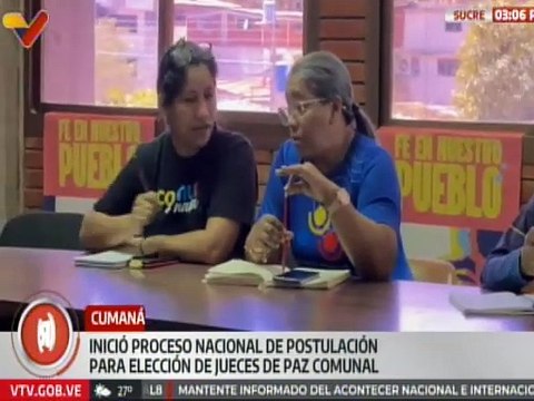 Sucre | 224 circuitos comunales inician proceso de postulación para la elección de jueces de paz