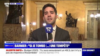 Michel Barnier "essaye de jouer sur les peurs", estime Thomas Ménagé (RN)