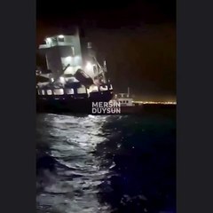 Mersin'de yük gemisi alabora oldu: 13 personelden 7'si tahliye edildi