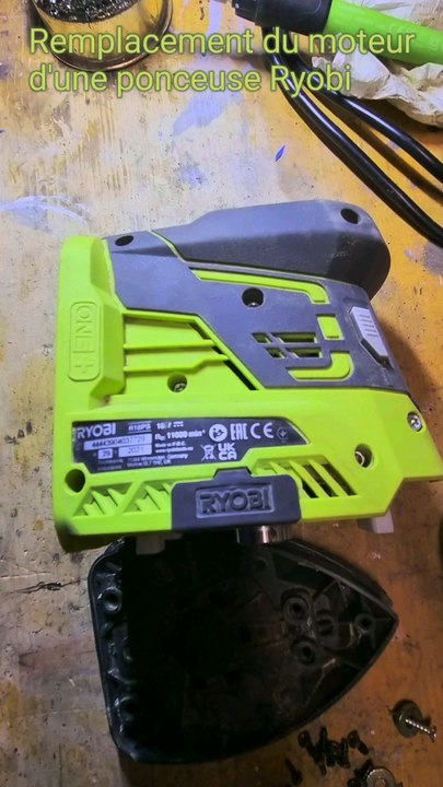 Tuto remplacement d'un moteur d'une ponceuse Ryobi 18v