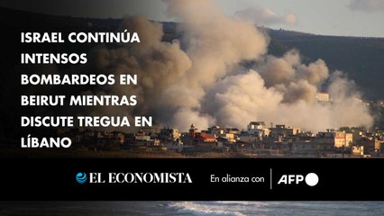 Israel continúa intensos bombardeos en Beirut mientras discute tregua en Líbano