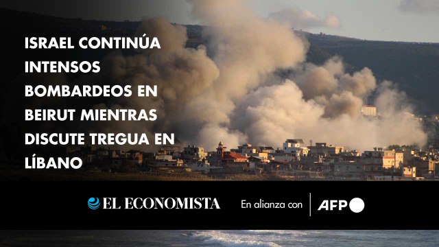 Israel continúa intensos bombardeos en Beirut mientras discute tregua en Líbano