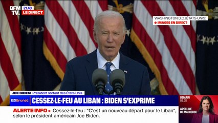 Joe Biden: "Le peuple gazaoui mérite aussi la fin des hostilités et des déplacements"