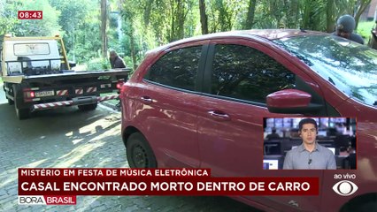 Casal é encontrado morto dentro de carro após curtir festa eletrônica na Grande SP