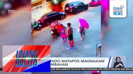 Babae, arestado matapos magnakaw ng bag sa simbahan | Unang Balita