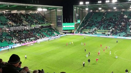 Hibs fans happy after late drama