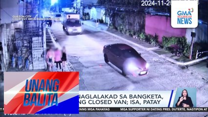 3 babaeng naglalakad  sa bangketa, nabangga ng closed van; Isa, patay | Unang Balita