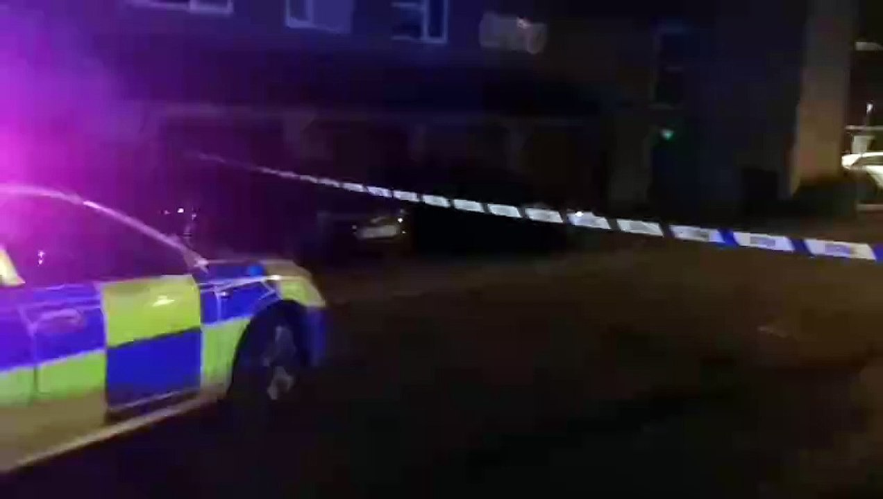 Police cordon off street in Northampton
