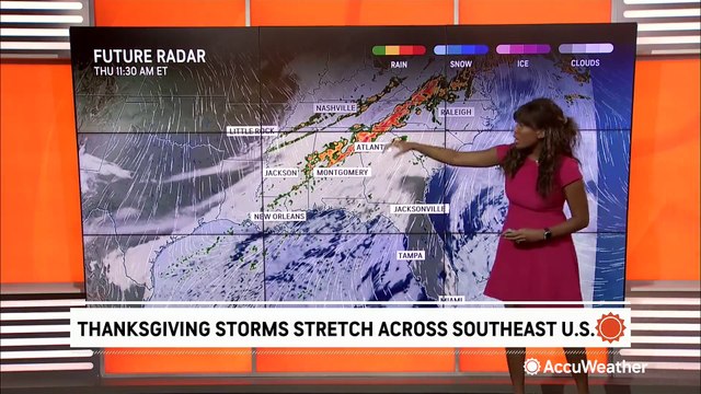 Thanksgiving storms threaten the Southeast