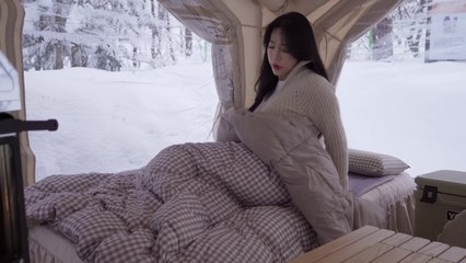 ❄ SNOW CAMPING IN THE STORM WITH NEW AIR TENT ㅣCAMP ASMR