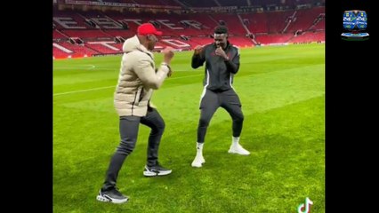 Andre Onana Tackled to FLoor by 19st 6lb Giant Francis Ngannou Moments after Win Over BodoGlimt