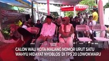 Momen Calon Wali Kota Malang Wahyu Hidayat Salurkan Hak Suaranya