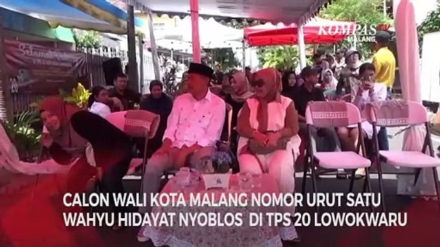 Momen Calon Wali Kota Malang Wahyu Hidayat Salurkan Hak Suaranya