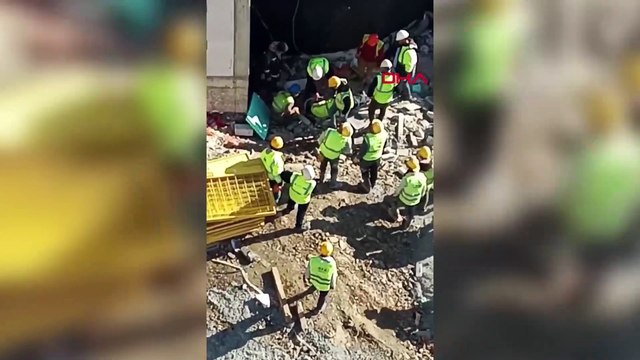 Esenler'de hareketli anlar İnşaatın 5. katından düşen işçi ağır yaralandı