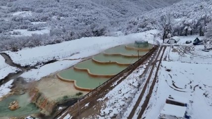 Dağların arasında eksi 10 derecede sıcacık termal keyfi