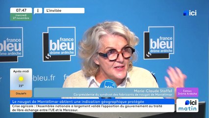 Marie-Claude Stoffel, co-présidente du syndicat des fabricants de Nougat de Montélimar IGP