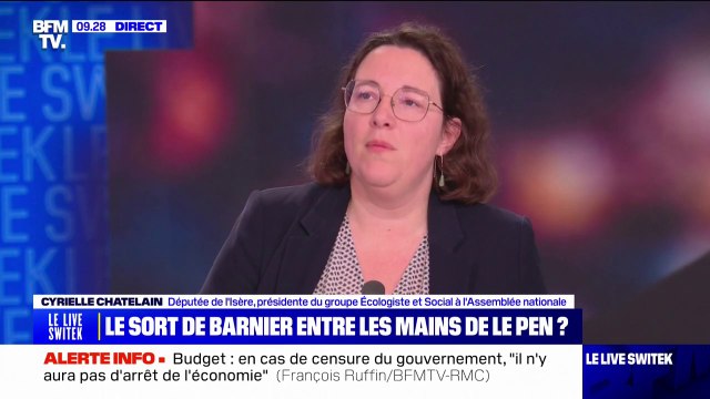 Budget de Michel Barnier: “L’impact que ça a, c’est l’augmentation du chômage”, estime Cyrielle Chatelain (Écologistes)