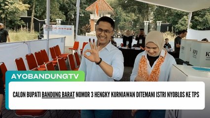 Calon Bupati Bandung Barat nomor 3 Hengky Kurniawan Ditemani Istri Nyoblos ke TPS