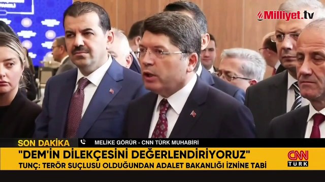 Bakan Tunç'tan DEM Parti'nin İmralı dilekçesine ilişkin açıklama