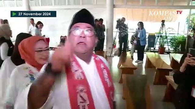 Detik-Detik Pramono Nyoblos di Cipete, Rano Karno Nyoblos di Lebak Bulus - PILKADA JAKARTA