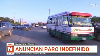 TRANSPORTE PÚBLICO ANUNCIA PARO INDEFINIDO