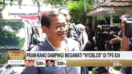 Megawati dan Puan Nyoblos di TPS Kebagusan Didampingi Pramono-Rano