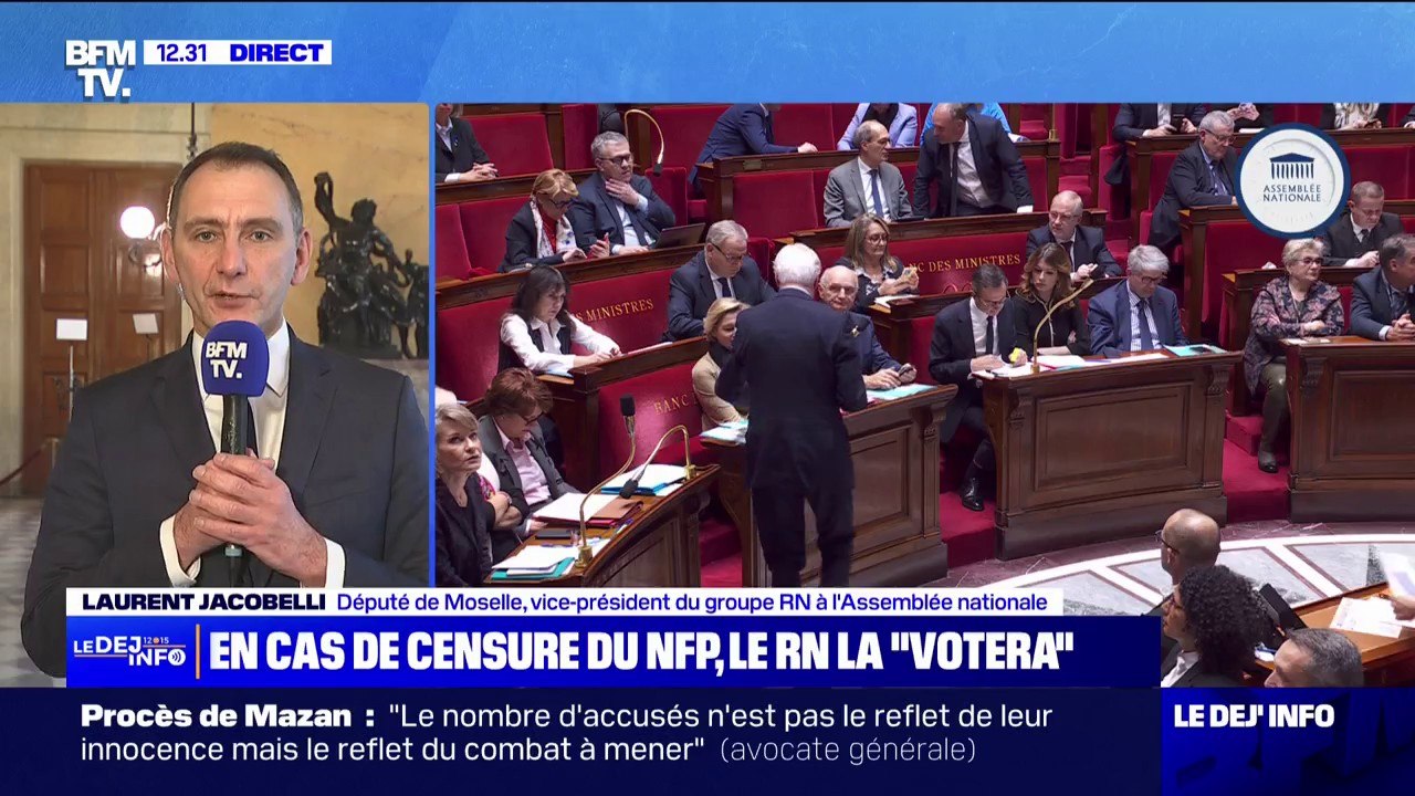 Budget: Laurent Jacobelli (RN) estime que Michel Barnier "n'est pas non plus le sauveur du pays"