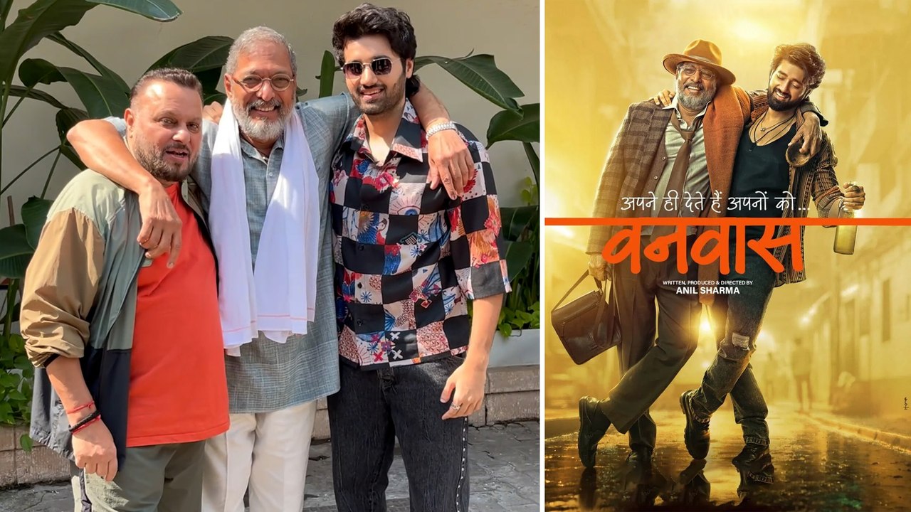 Promotions Mode On For 'Vanvaas'! Nana Patekar, Utkarsh Sharma Clicked With Director Anil Sharma