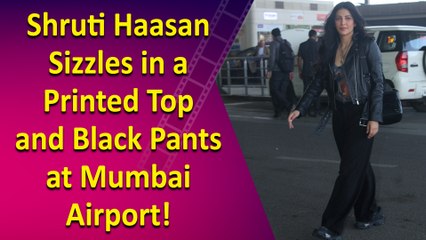 Shruti Haasan Spotted at Mumbai Airport, Rocking a Super Hot and Funky Outfit!