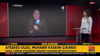 Lübnanlı muhabir ateşkes haberini böyle duyurdu!