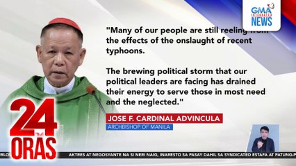 Manila Archbishop Jose Cardinal Advincula, nanawagan ng panalangin para sa mga lider ng bansa | 24 Oras