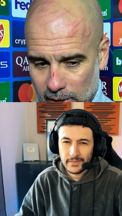 Guardiola perd ses nerfs et se retrouve avec le visage scarifié et en sang ! La pression terrible des entraîneurs…#guardiola #pepguardiola #manchestercity