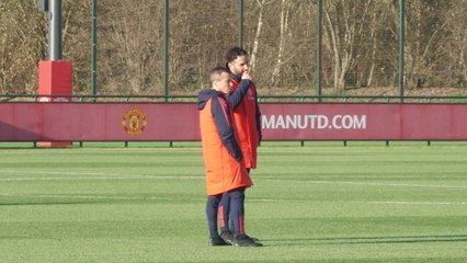 Ruben Amorim leads Manchester Utd training ahead of their UEL game with Bodo