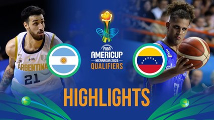 Argentina vs Venezuela (72-61) | Eliminatorias FIBA Americup 2025 | Segunda ventana