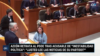 Azcón retrata al PSOE tras acusarle de "inestabilidad política": "¿Usted lee las noticias de su partido?"