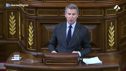 Feijóo, a Sánchez: "Nuestro país no merece esta infamia, merece un Gobierno que no les falle"