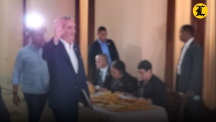 El presidente Luis Abinader llega para encabezar el 47° Consejo de Gobierno con su gabinete