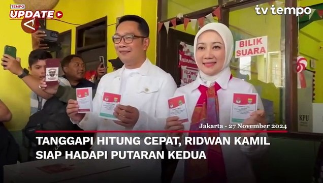 Tanggapi Hitung Cepat, Ridwan Kamil Siap Hadapi Putaran Kedua