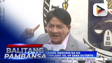 Sec. Gadon, naghain na ng disbarment complaint vs. VP Sara Duterte;