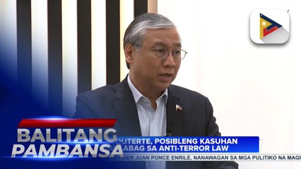 VP Sara Duterte, posibleng kasuhan ng paglabag sa Anti-Terror Law