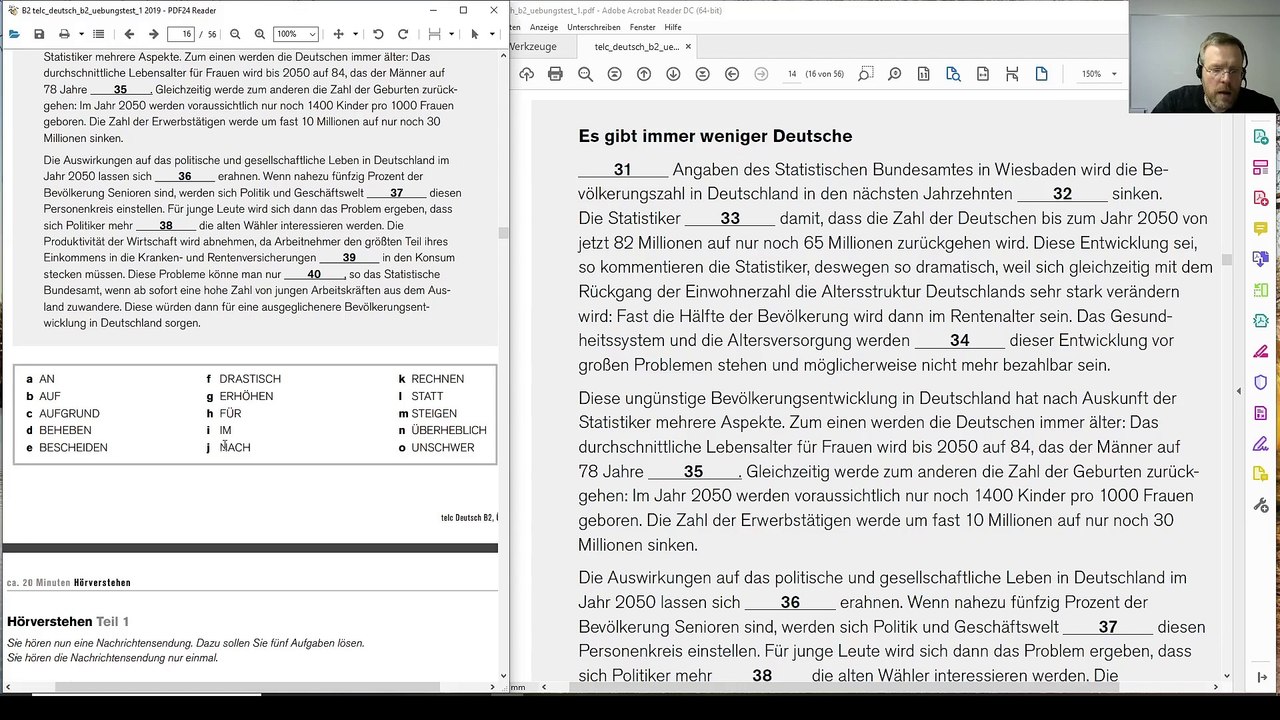 telc Deutsch B2 – Prüfung / 05 / Erklärung und Tipps zu Sprachbausteine Teil 2