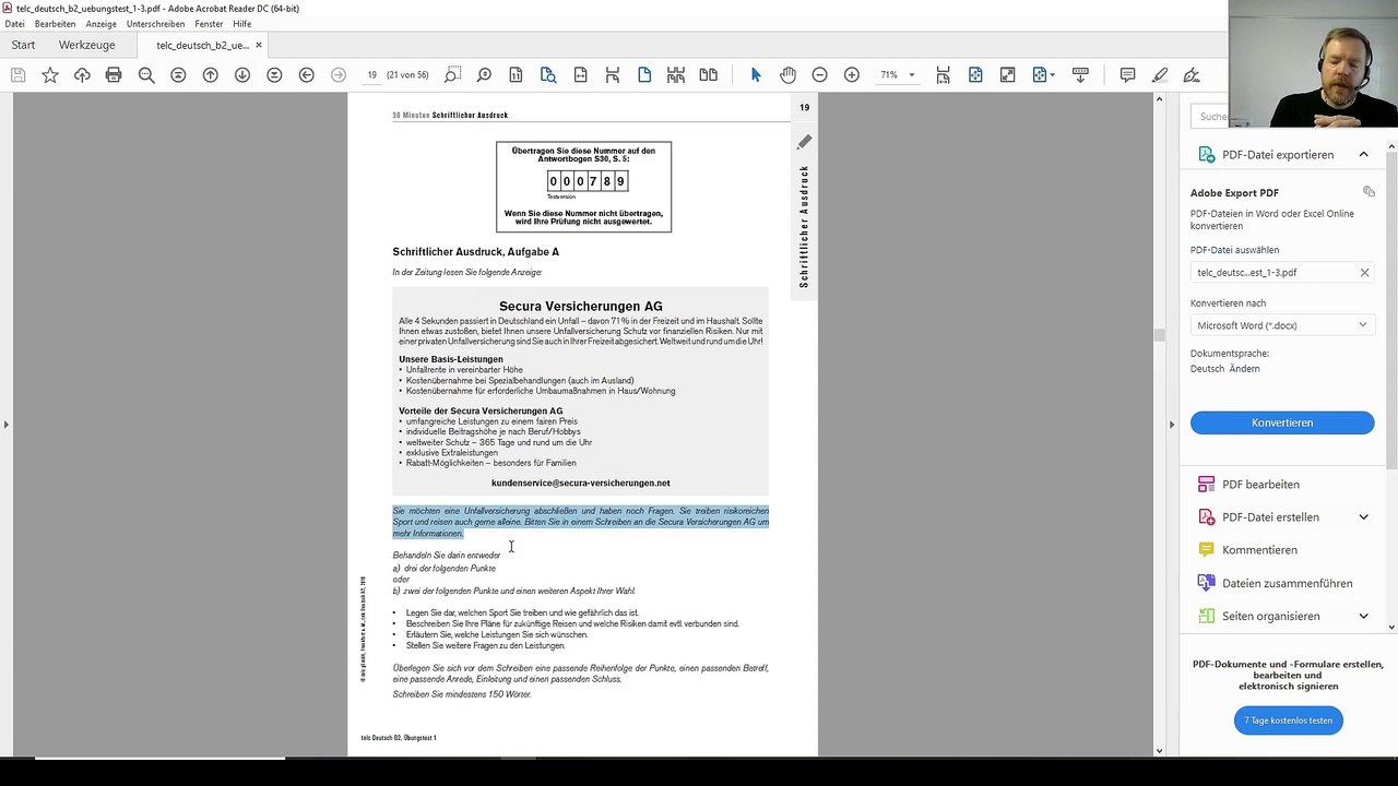 telc Deutsch B2 – Prüfung / 06 / Erklärung und Tipps zum Teil Schriftlicher Ausdruck